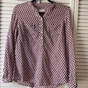 Carve Designs Dylan cotton gauze long sleeve button front top size S